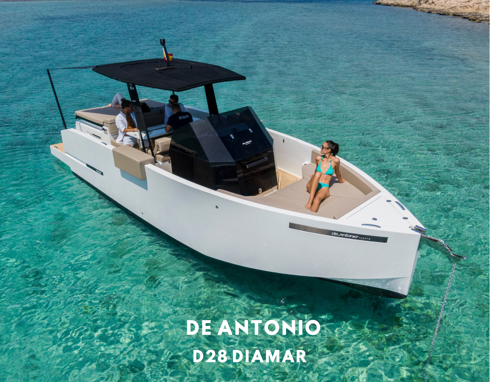 Alquila el D28 De Antonio “Diamar” en Ibiza. Barco elegante con patrón incluido, capacidad 9+1, salida desde Marina Ibiza. ¡Navega con estilo!
