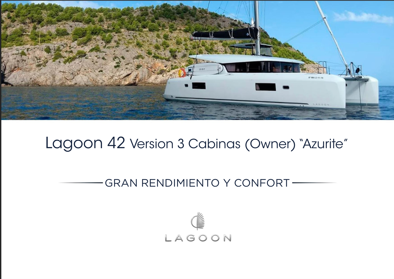Disfruta de Ibiza a bordo del Lagoon 42 “Azurite”. Con patrón, paquete confort, salida desde Santa Eulalia. Ideal para semanas en familia o amigos.